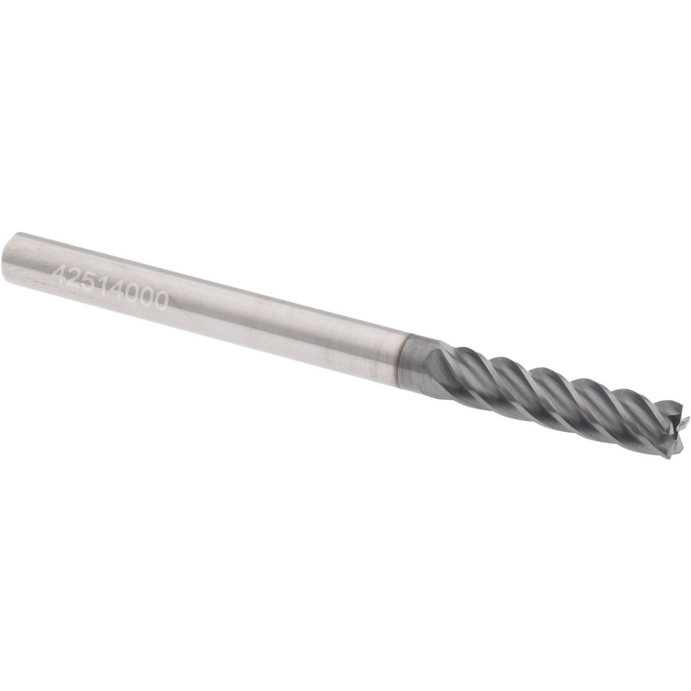 Accupro 6502963 Corner Radius End Mill: 3/16" Dia, 3/4" LOC, 0.01" Radius, 5 Flutes, Solid Carbide Image