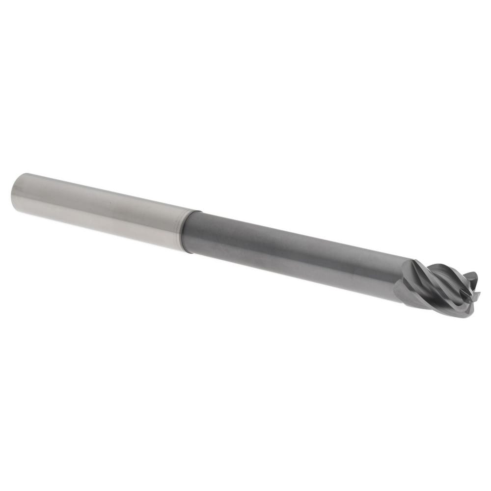 Corner Radius End Mill: 1/2" Dia, 5/8" LOC, 38 deg Helix, Corner Radius End, Centercutting Series HS