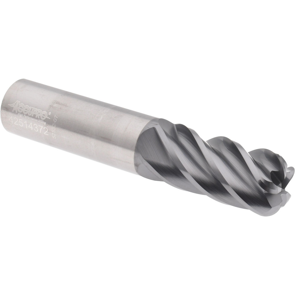 Accupro 6502996 Corner Radius End Mill: 3/4" Dia, 1-5/8" LOC, 0.19" Radius, 5 Flutes, Solid Carbide Image