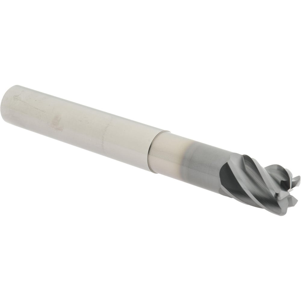 Corner Radius End Mill: 3/4" Dia, 1" LOC, 38 deg Helix, Corner Radius End, Centercutting Series HS