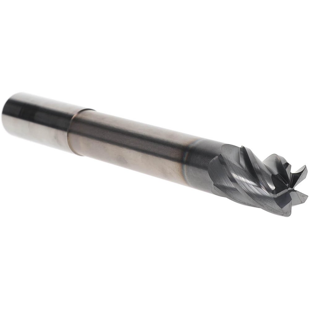 Corner Radius End Mill: 3/4" Dia, 1" LOC, 38 deg Helix, Corner Radius End, Centercutting Series HS