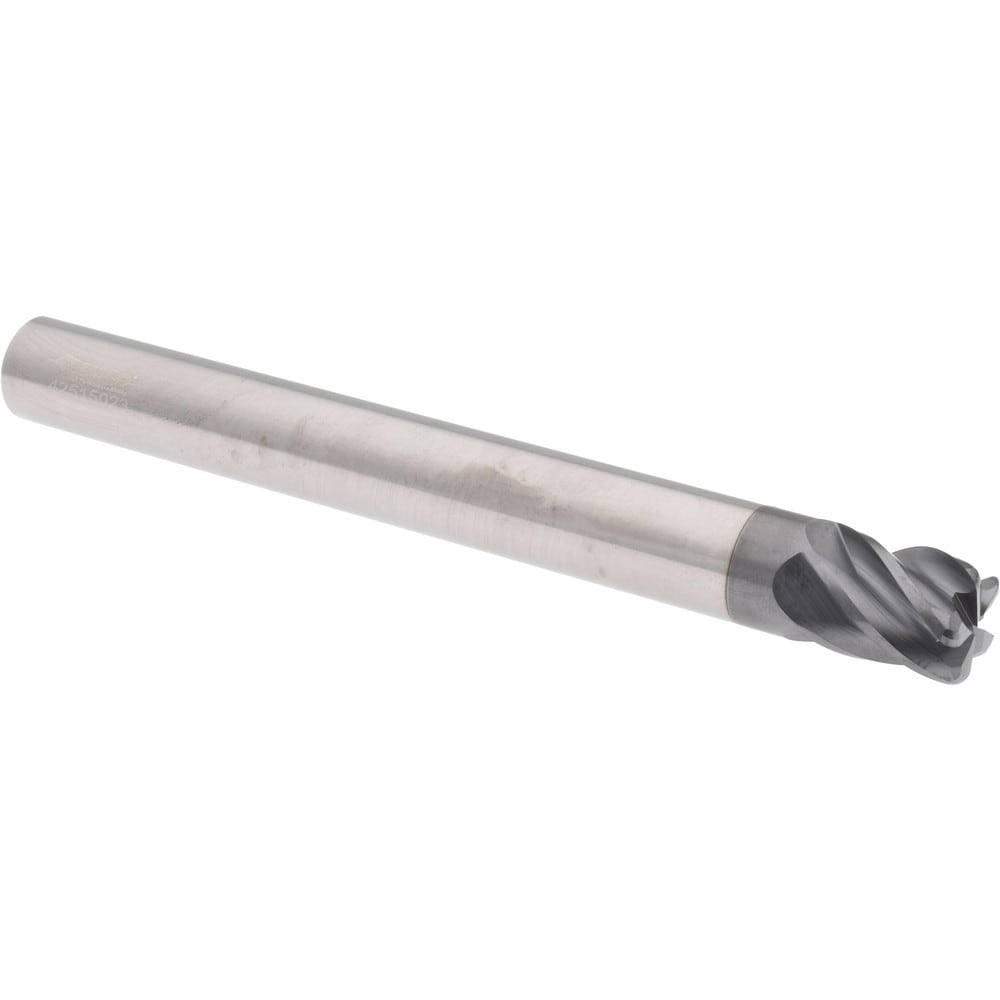 Accupro 6503054 Corner Radius End Mill: 5/8" Dia, 3/4" LOC, 0.09" Radius, 5 Flutes, Solid Carbide 