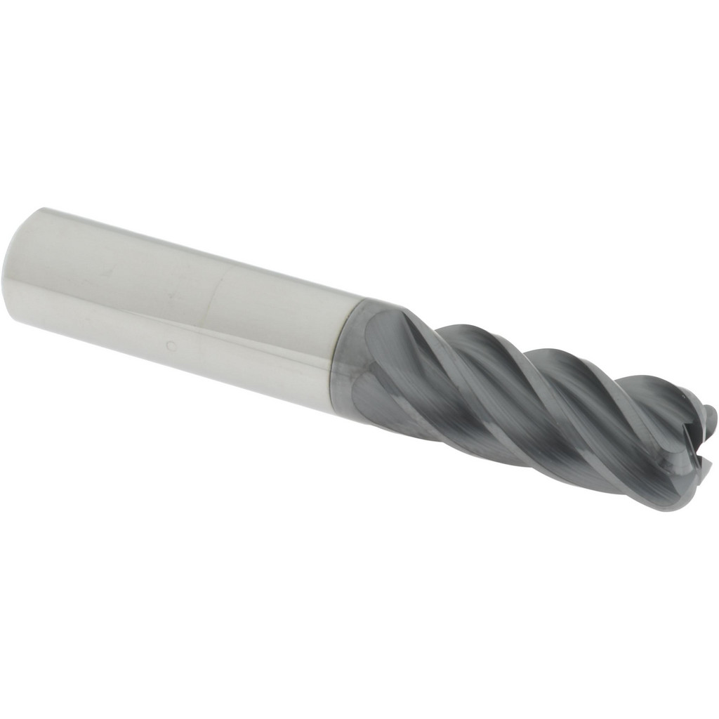 311648 Corner Radius End Mill: 1/2" Dia, 1-1/4" LOC, 38 deg Helix, Corner Radius End, Centercutting Series HS  