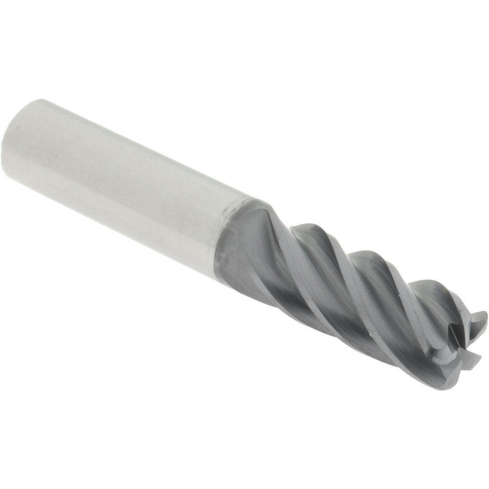 311644 Corner Radius End Mill: 1/2" Dia, 1-1/4" LOC, 38 deg Helix, Corner Radius End, Centercutting Series HS  