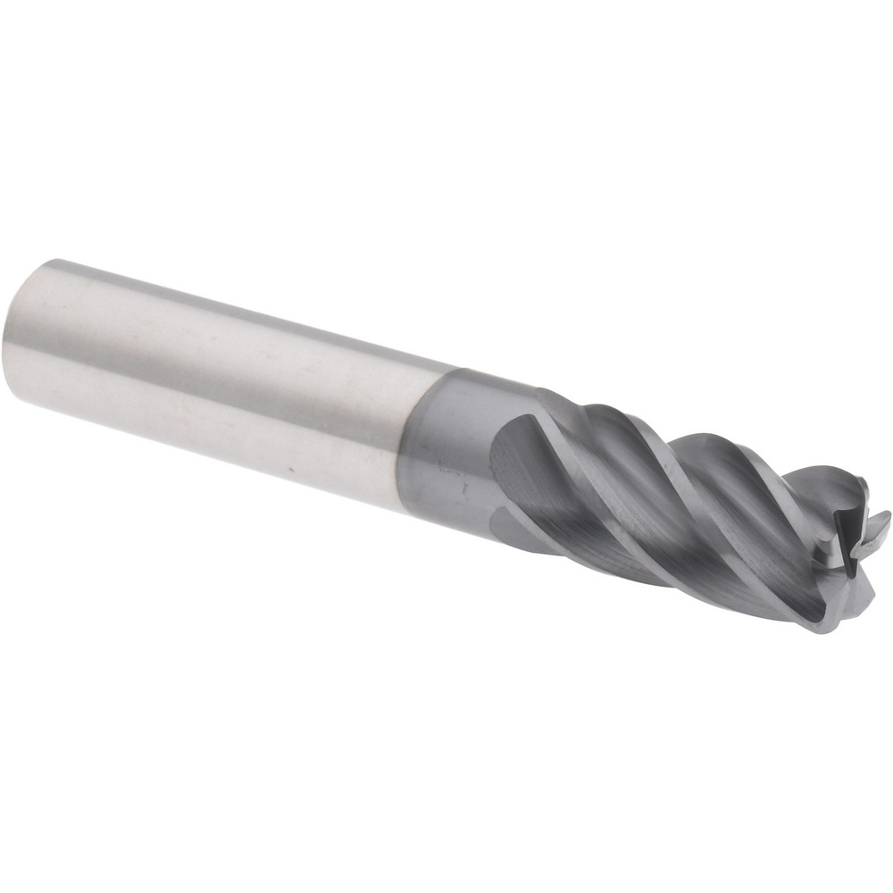 311622 Corner Radius End Mill: 1/2" Dia, 1" LOC, 38 deg Helix, Corner Radius End, Centercutting Series HS  