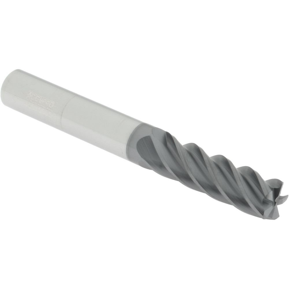Accupro 6503106 Corner Radius End Mill: 3/8" Dia, 1-1/4" LOC, 0.03" Radius, 5 Flutes, Solid Carbide Image