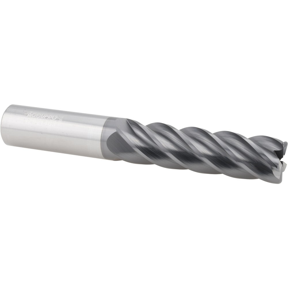 Corner Radius End Mill: 3/4" Dia, 2-3/4" LOC, 38 deg Helix, Corner Radius End, Centercutting Series HS