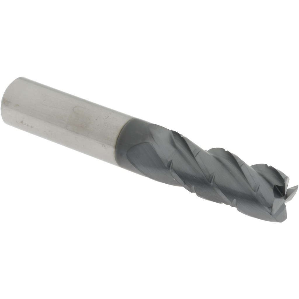 311290 Corner Radius End Mill: 1/2" Dia, 1-1/4" LOC, 38 deg Helix, Corner Radius End, Centercutting Series HS  