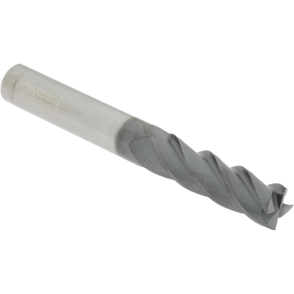 310231 Square End Mill: 3/8" Dia, 1-1/4" LOC, 4 Flute, Solid Carbide  