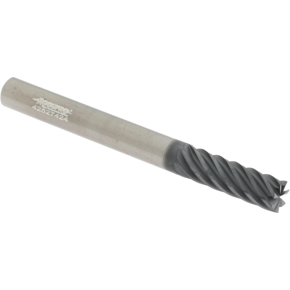 Accupro 6503259 Square End Mill: 1/4 Dia, 3/4 LOC, 1/4 Shank Dia, 2-1/2 OAL, 7 Flutes, Solid Carbide Image