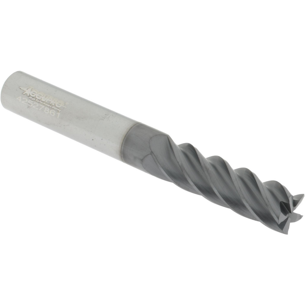 Accupro 6503298 Square End Mill: 3/8 Dia, 1-1/4 LOC, 3/8 Shank Dia, 3 OAL, 5 Flutes, Solid Carbide Image