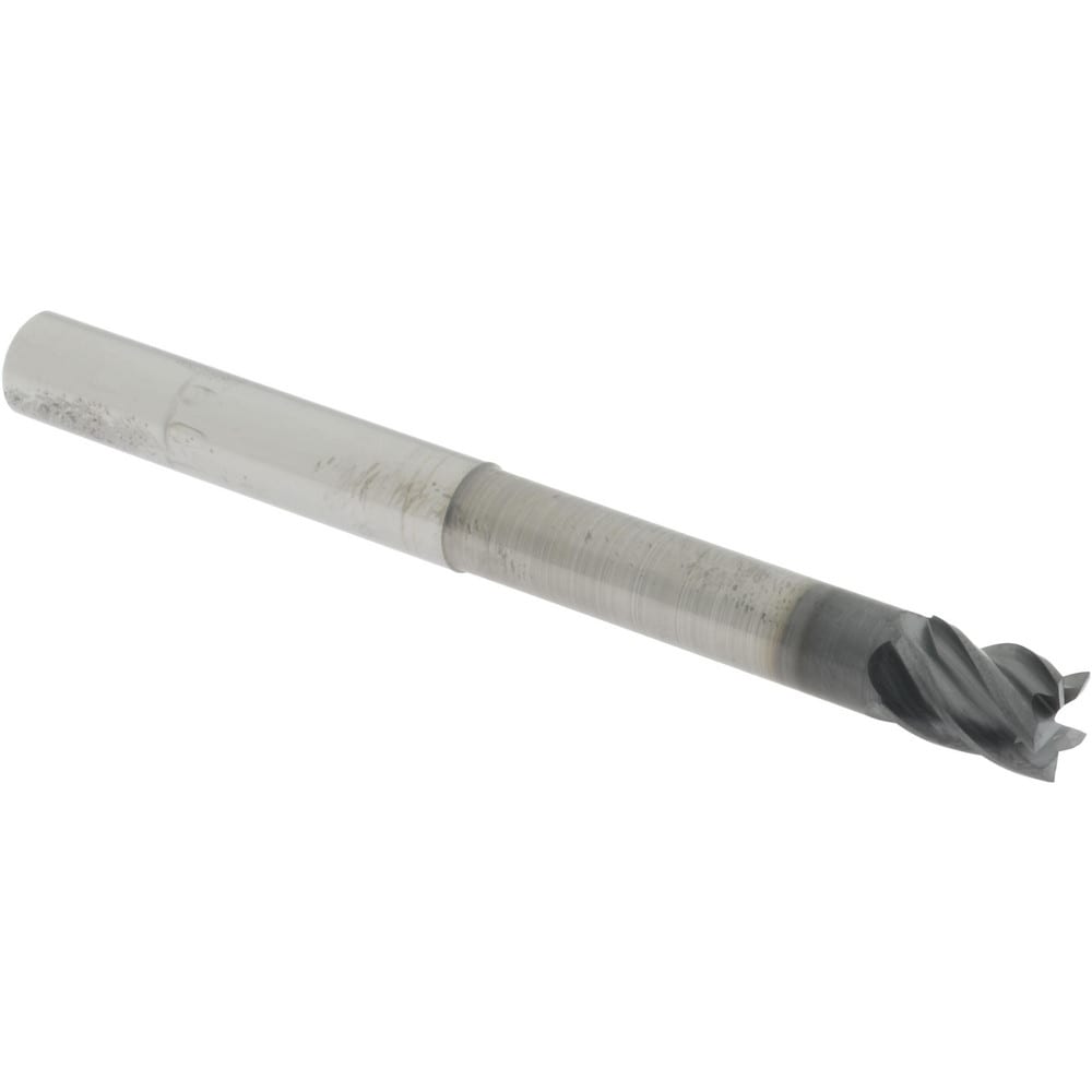 Accupro 6503302 Square End Mill: 3/8 Dia, 1/2 LOC, 3/8 Shank Dia, 4 OAL, 5 Flutes, Solid Carbide Image