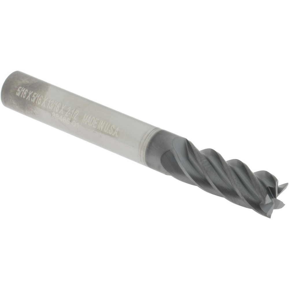 Accupro 6503339 Square End Mill: 5/16 Dia, 13/16 LOC, 5/16 Shank Dia, 2-1/2 OAL, 5 Flutes, Solid Carbide Image