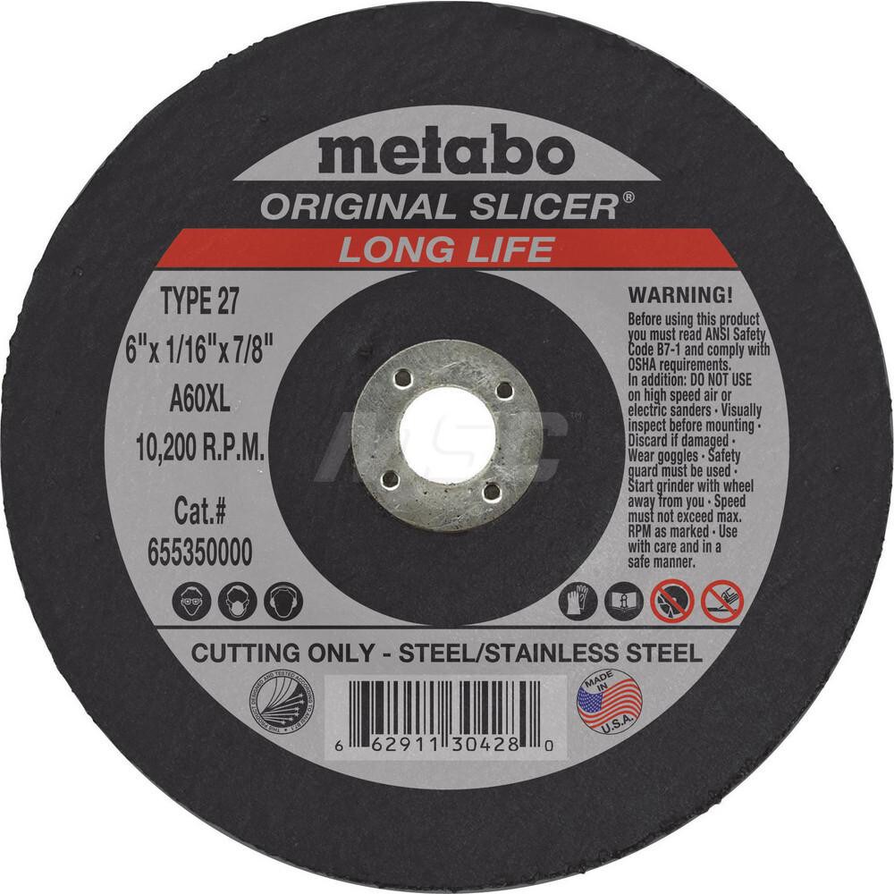 Metabo Cutoff Wheel Type 27 6 Dia 0 063 Thick 7 8 Hole 