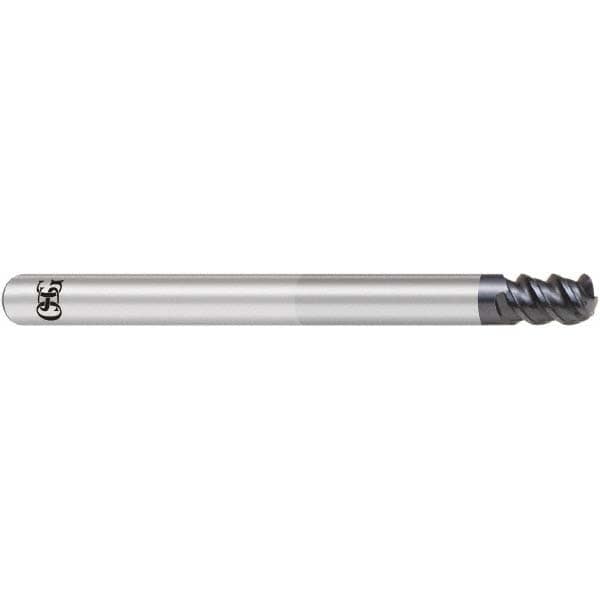 Corner Radius End Mill: 6 mm Dia, 9 mm LOC, 1.5 mm Radius, 3 Flutes, Solid Carbide