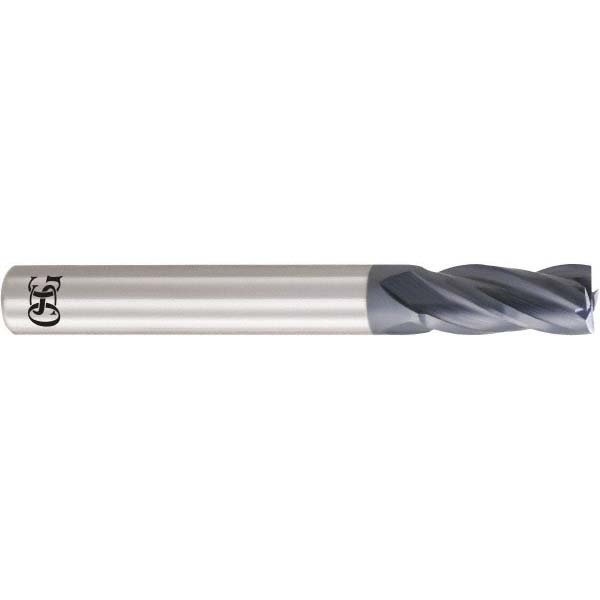 Square End Mill:  0.1378" Dia, 0.3937" LOC, 0.2362" Shank Dia, 4 Flutes, Solid Carbide