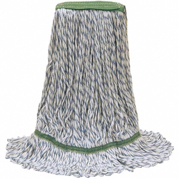 Wet Mop Loop: Side Loading, Large, Blue & White Mop, Rayon & Synthetic