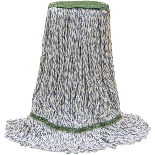 Wet Mop Loop: Side Loading, Medium, Blue & White Mop, Rayon & Synthetic
