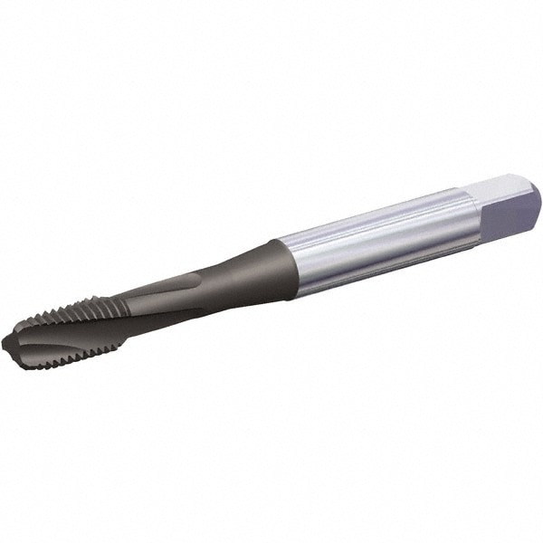 Spiral Flute Tap: 3/8-24, 3 Flutes, Plug, Cobalt, Nitride/Oxide Coated