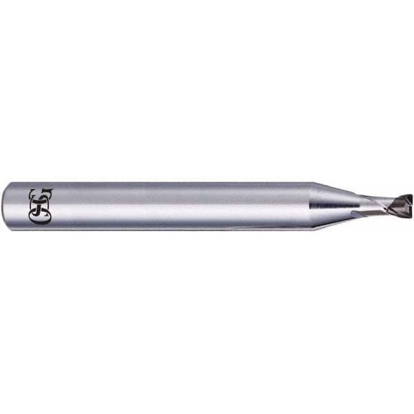 Corner Radius End Mill: 2 mm Dia, 1.2 mm LOC, 0.1 mm Radius, 2 Flutes, Cubic Boron Nitride