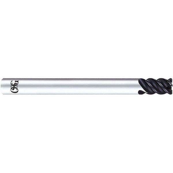 Corner Radius End Mill: 3/8" Dia, 1" LOC, 0.02" Radius, 4 Flutes, Solid Carbide