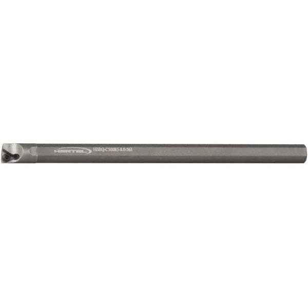 Indexable Boring Bar: HBBQS625R5-425-4381875, 0.438" Min Bore Dia, Right Hand Cut, 5/8" Shank Dia, Steel