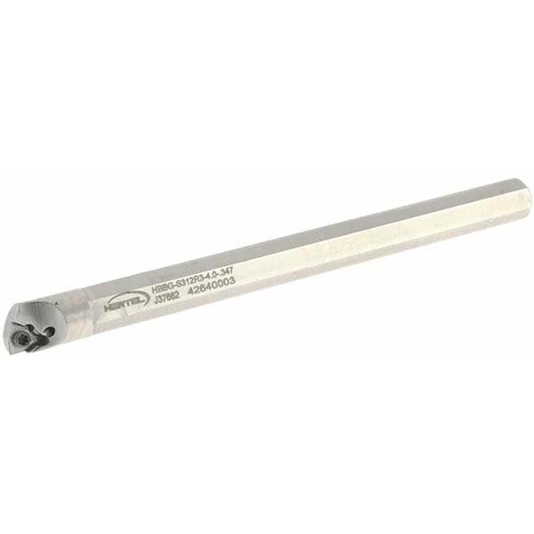 Indexable Boring Bar: HBBG-S312R3-4.0-.347, 0.347" Min Bore Dia, Right Hand Cut, 5/16" Shank Dia, Steel