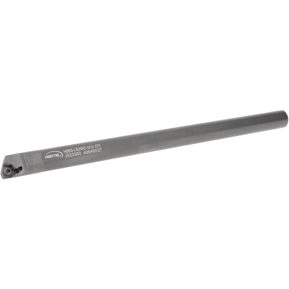 Indexable Boring Bar: HBBS-C625R3-10.0-.675, 0.675" Min Bore Dia, Right Hand Cut, 5/8" Shank Dia, Solid Carbide