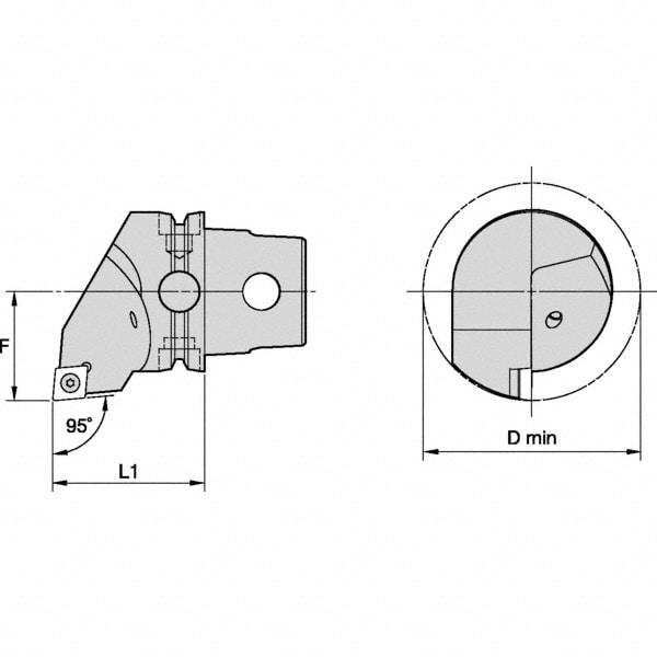 Kennametal - Modular Turning & Profiling Head: Size KM40, 40 mm Head ...