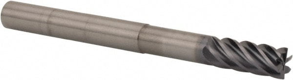 Kennametal 5317764 Corner Radius End Mill: 3/8" Dia, 7/8" LOC, 0.12" Radius, 6 Flutes, Solid Carbide Image