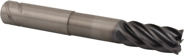 Kennametal 5351943 Corner Radius End Mill: 1-1/4" Dia, 2-1/4" LOC, 0.12" Radius, 6 Flutes, Solid Carbide Image