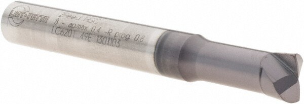 Corner Radius End Mill: 0.315" Dia, 0.0157" LOC, 0.0315" Radius, 2 Flutes, Solid Carbide