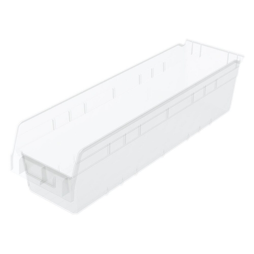 Plastic Hopper Shelf Bin: Clear