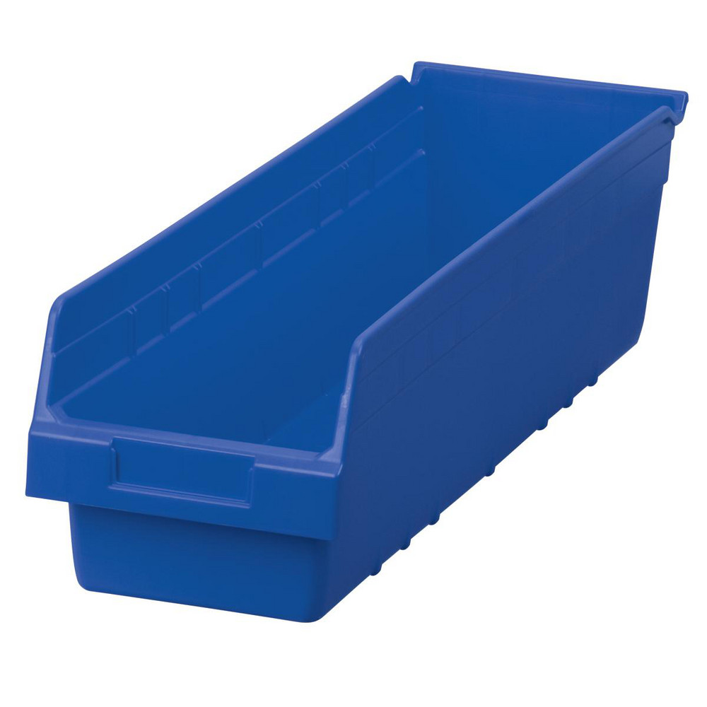 Plastic Hopper Shelf Bin: Blue - Blue, Polymer