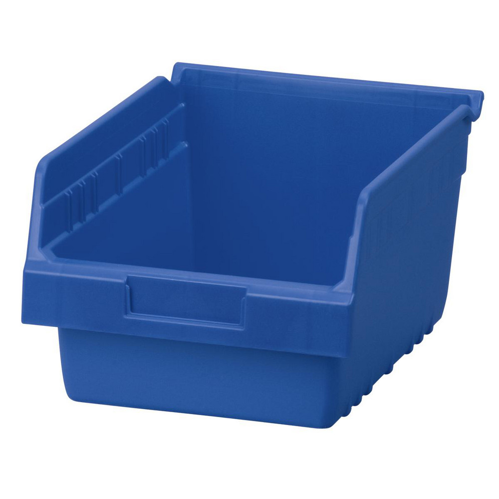 Plastic Hopper Shelf Bin: Blue - Blue, Polymer