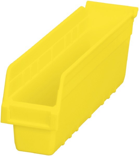 Plastic Hopper Shelf Bin: Yellow