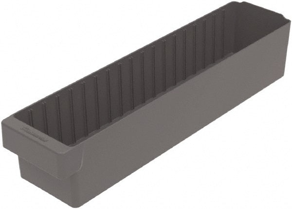 Gray Industrial polymer Drawer Bin,17-5/8"L x 5-5/8"W x 4-5/8"H 100 lbs capacity 