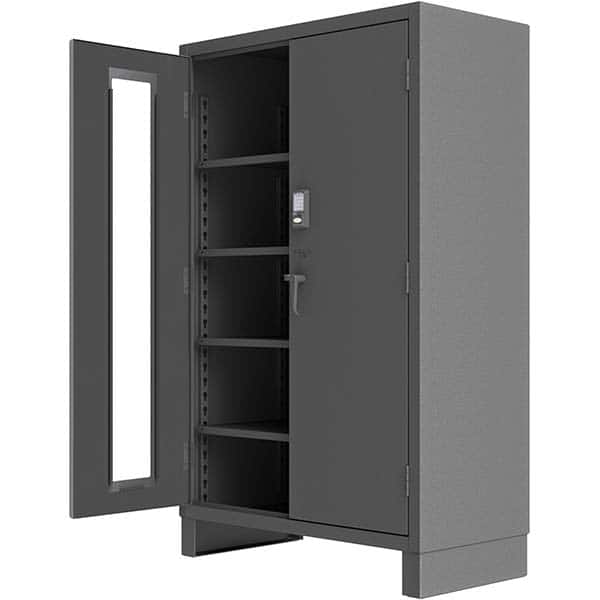Durham 3703CXC-BLP4S-9 Locking Storage Cabinet: 48" Wide, 24" Deep, 78" High 