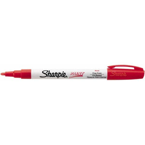Paint Pen Marker: Red, Oil-Based, Fine Point
