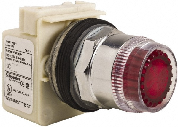 Schneider Electric 9001K1L1R Push-Button Switch: 30 mm Mounting Hole Dia, Momentary (MO) Image