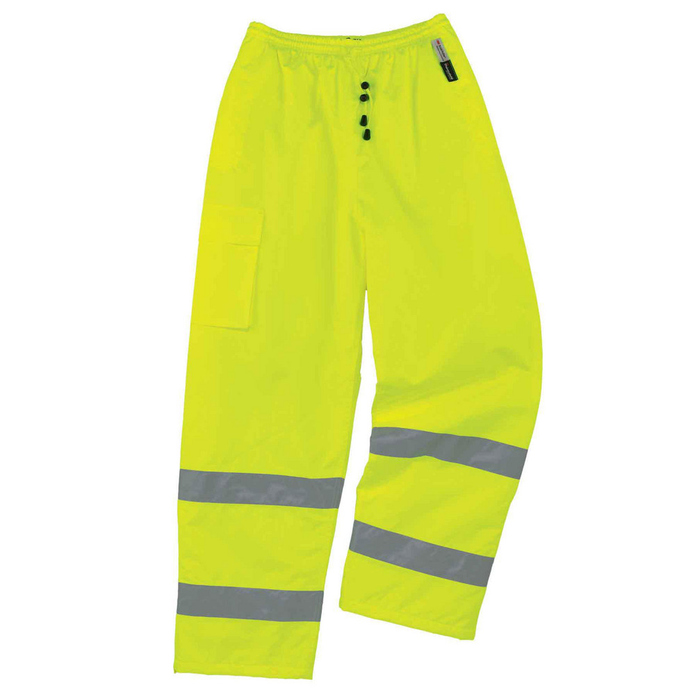 Ergodyne Work Pants Cold Weather, Small, Polyester, Lime, Up to 30
