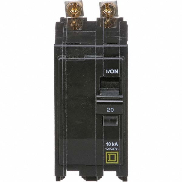 20 Amp, 240 VAC, 2 Pole, Bolt On Miniature Circuit Breaker - 14-8 AWG