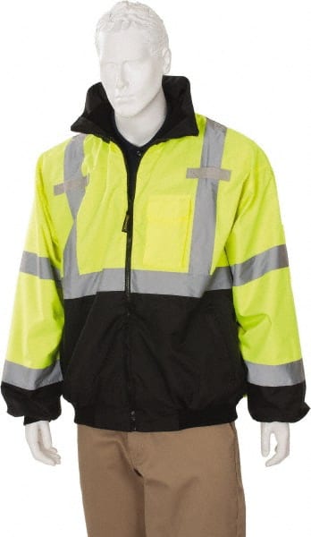 Occunomix LUX-ETJBJR-BY4X Size 4XL Hi-Viz Yellow Cold Weather & High Visibility Jacket 