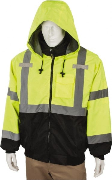 Occunomix LUX-ETJBJR-BY2X Heated Jacket: Size 2X-Large, High-Visibility Yellow, Polyester 