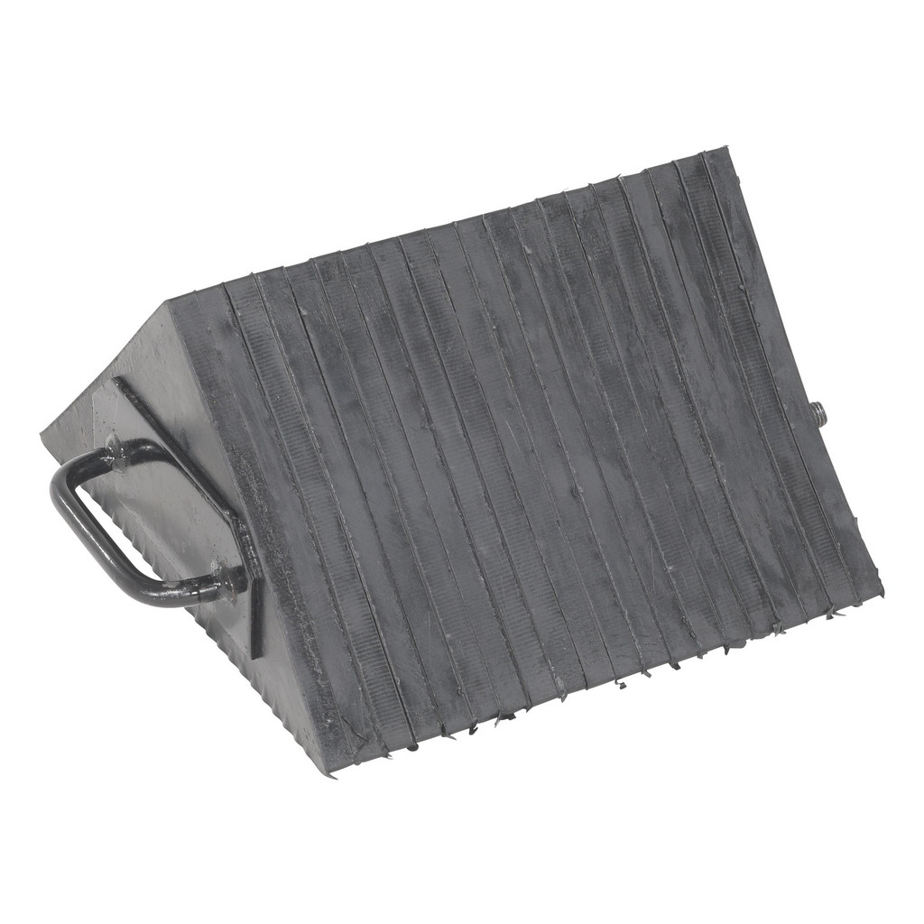 Vestil Rubber Wheel Chock: 10-1/8" Long | Part #LWC-14M