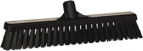 Push Broom: 16" Wide, Polyester Bristle