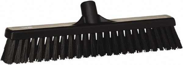 Push Broom: 16" Wide, Polyester Bristle