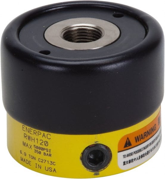 Enerpac RWH121 Portable Hydraulic Cylinder: Single Acting, 2.76 cu in Oil Capacity 