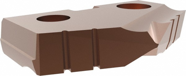 Spade Drill Insert: 1" Dia, Seat Size 2, Cobalt, 132 deg Point