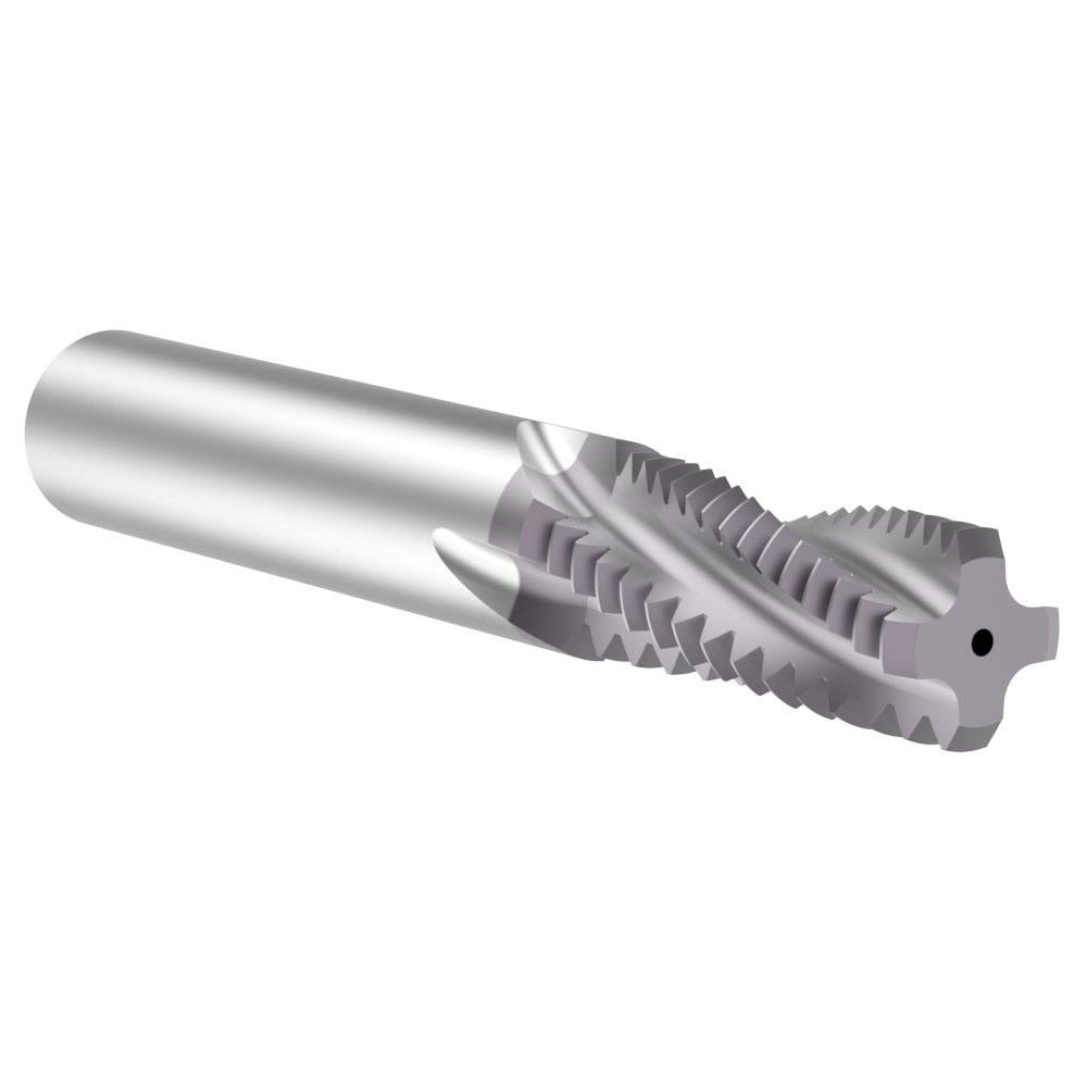 Helical Flute Thread Mill: 5/8-11, Internal/External, 4 Flute, 1/2" Shank Dia, Solid Carbide
